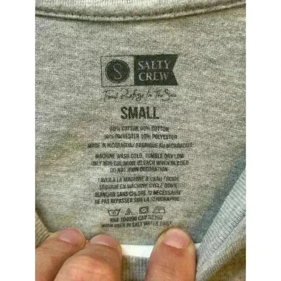 Salty Crew Long Sleeve Crop Tee Short Size Women’s Small - Picture 5 of 8